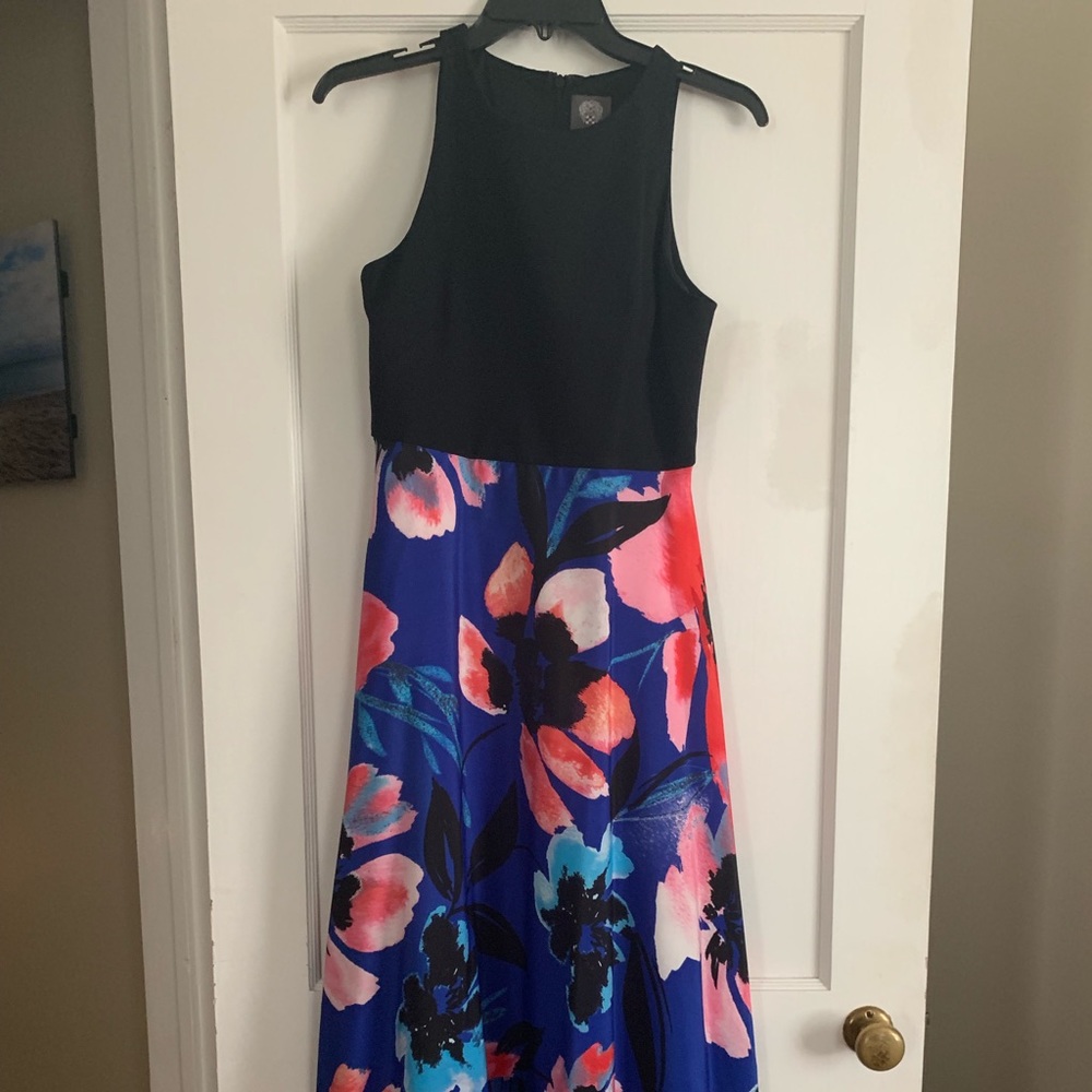 Vince Camuto high low floral print dress